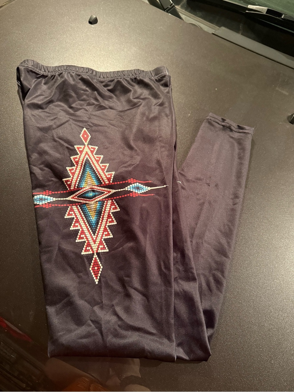 Aztec Print Black Leggings